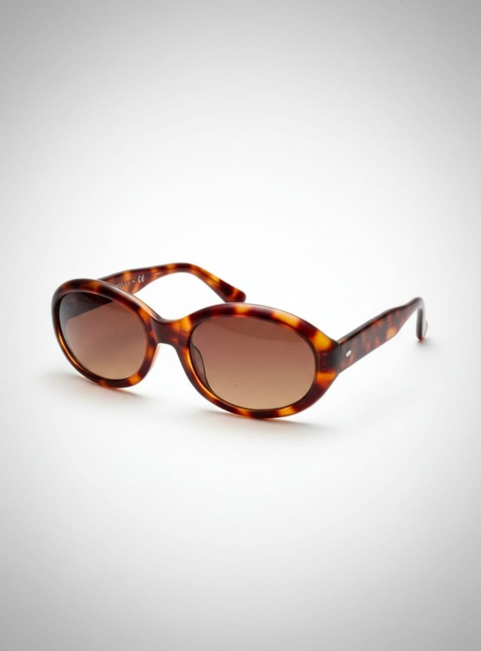 Vintage 90s French Designer LDADPR Oval Sunglasses - Tortoiseshell 