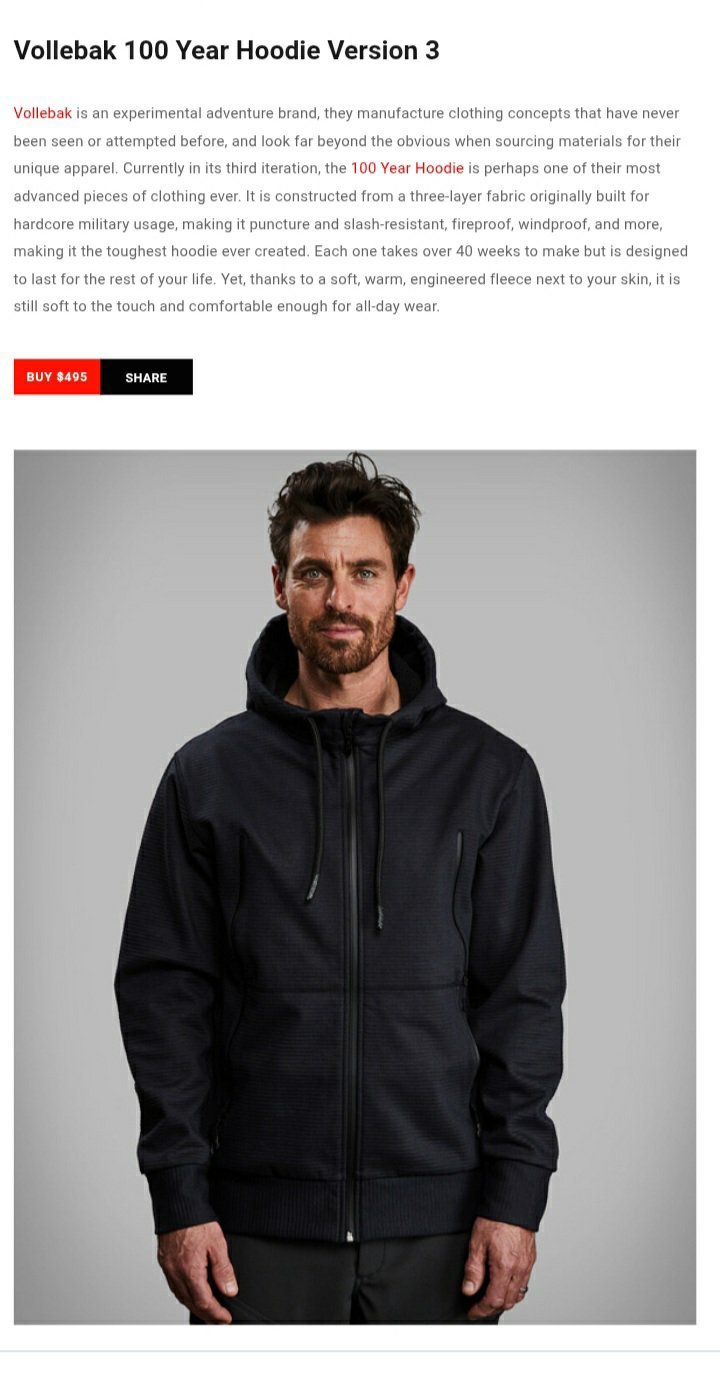 VOLLEBAK 100YEAR ZIP HOODIE