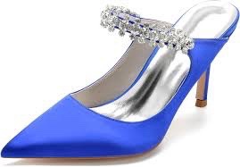 Escarpins Sexy à Talons Aiguilles Bride Cheville Femme Chaussures de Mariée de Mariage de Satin pour Les Fêtes