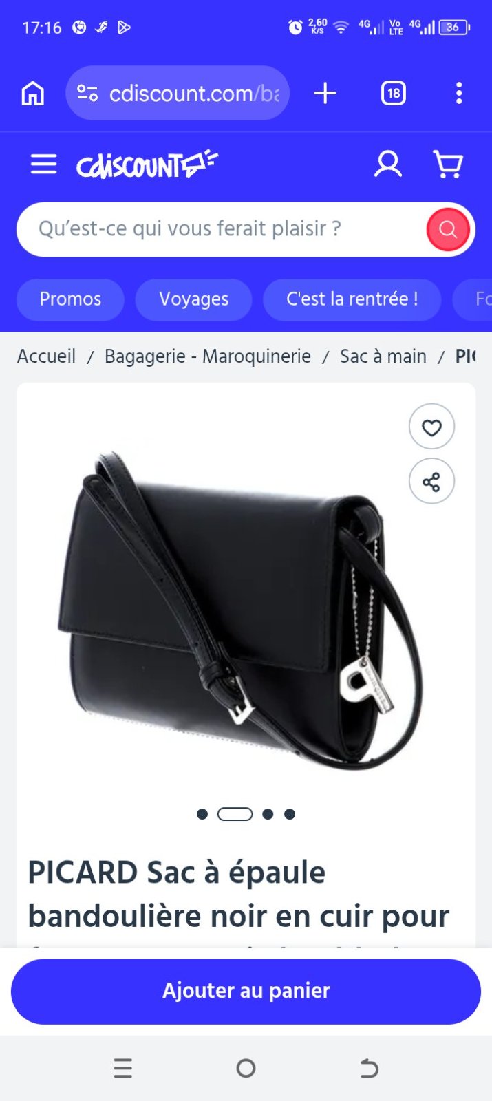 Sac a bandoulière "picard"