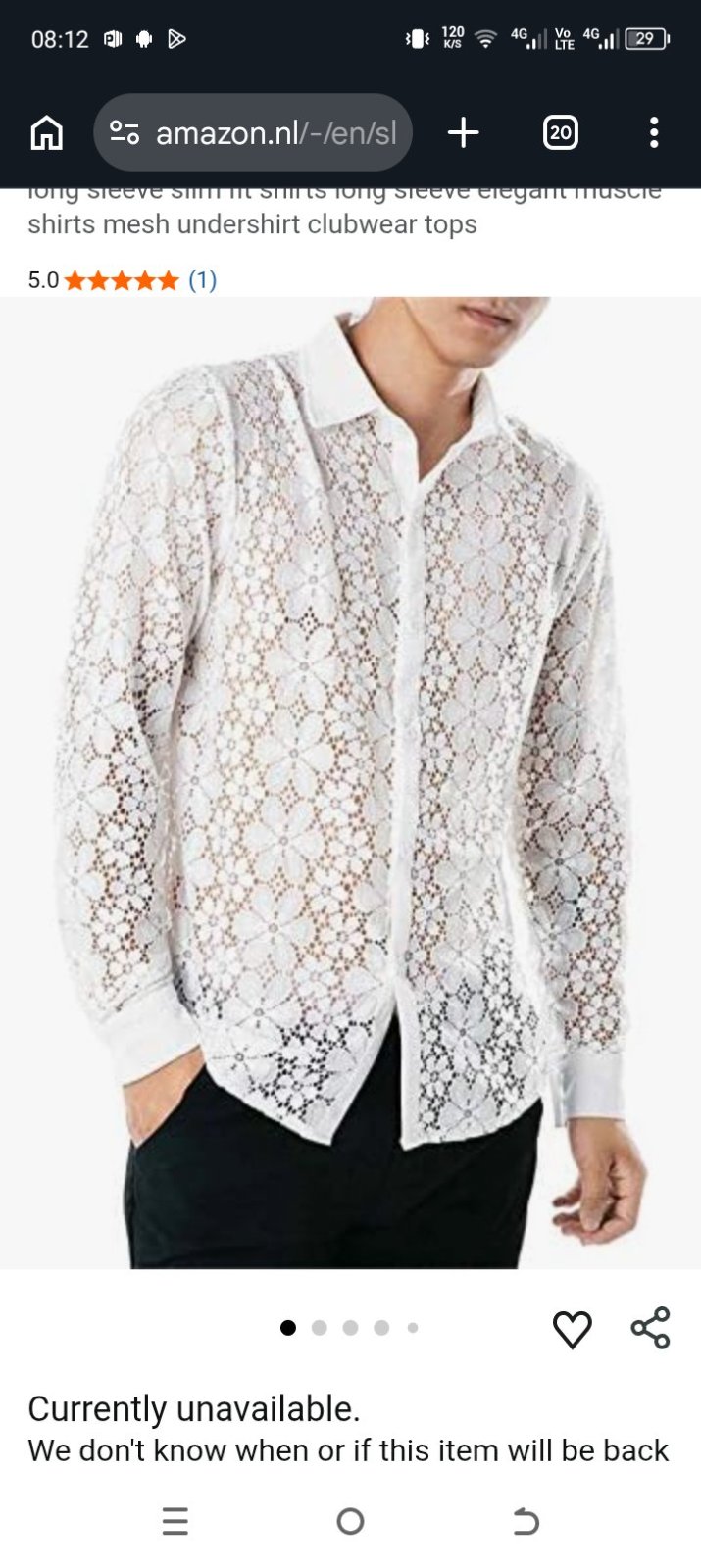 Chemise avec dentelle