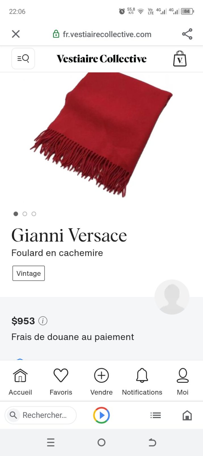 Grande echarpe *Gianni versace * authentique*