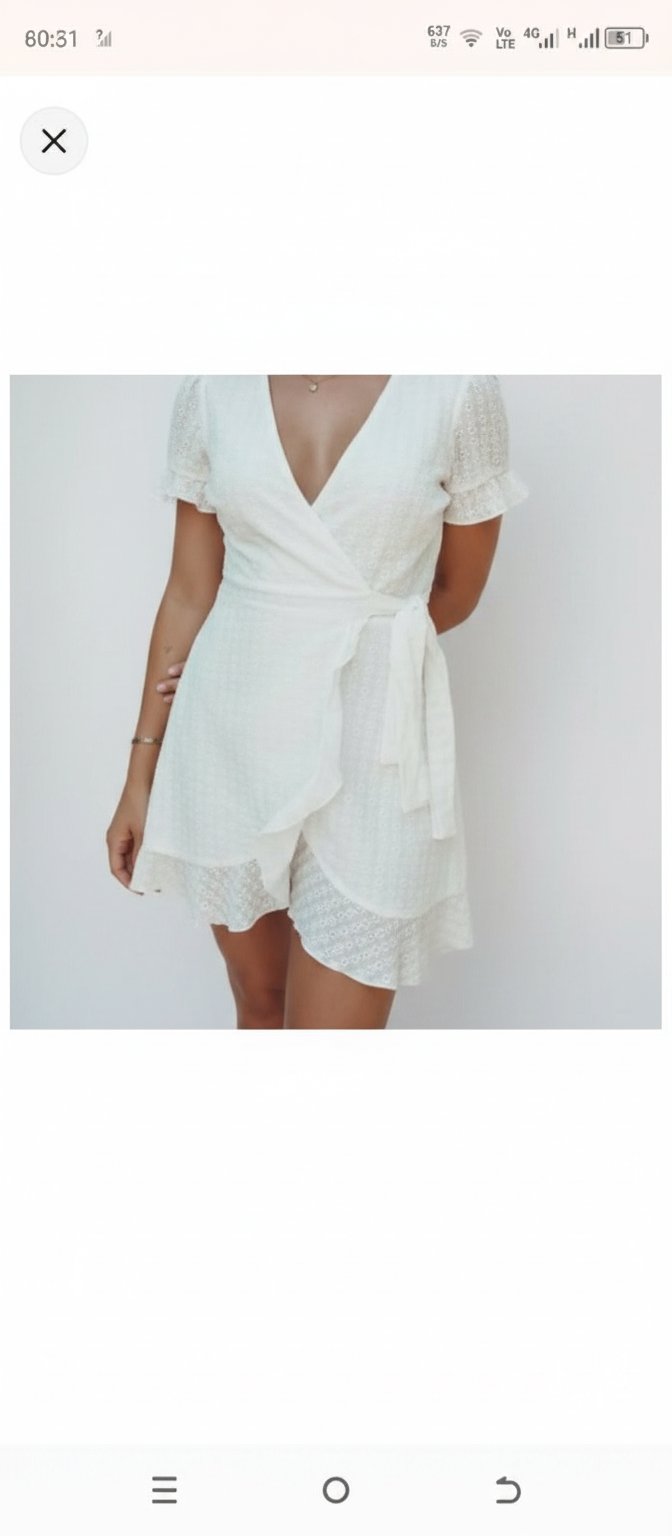 Robe courte blanc