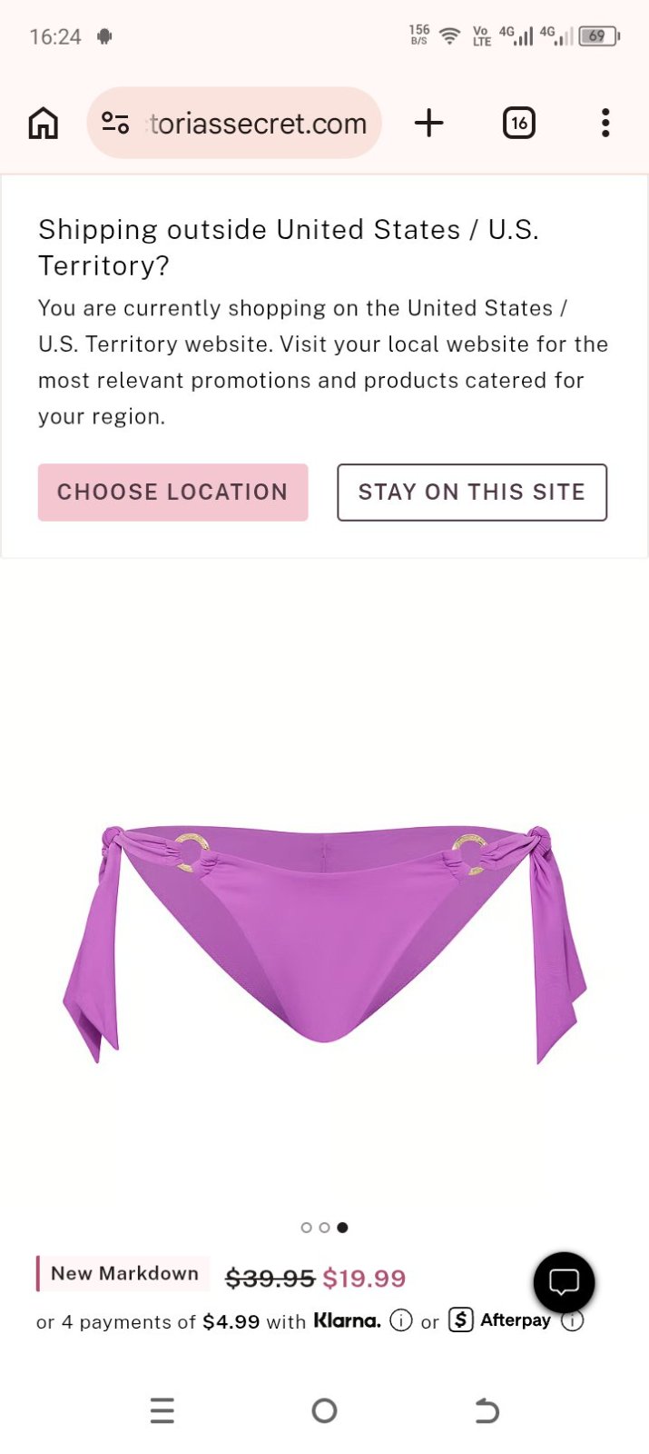 Bas de bikini  victoria secry