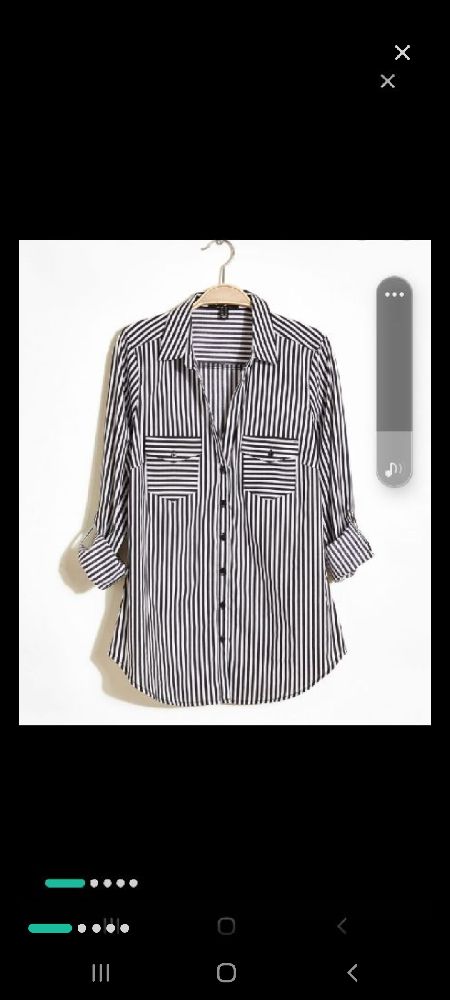 chemise asymétrique rayé blanc et noir 