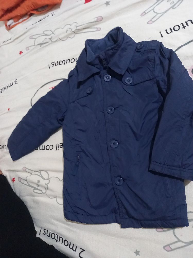 Manteau garçon 4/5 ans bleu très chic