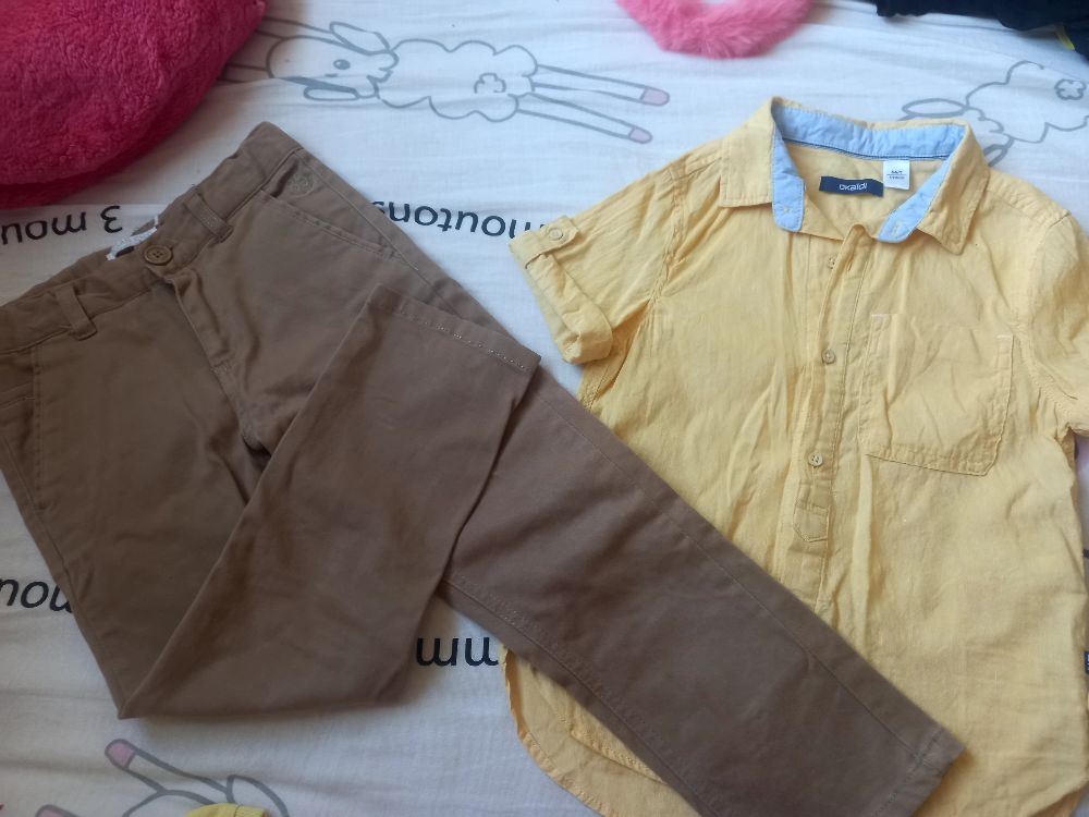 chemise okaido 9amraya + pantalon camel très chic