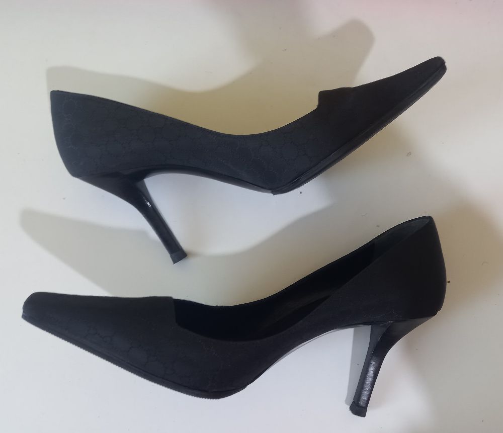 escarpins GUCCI  noir en toile 