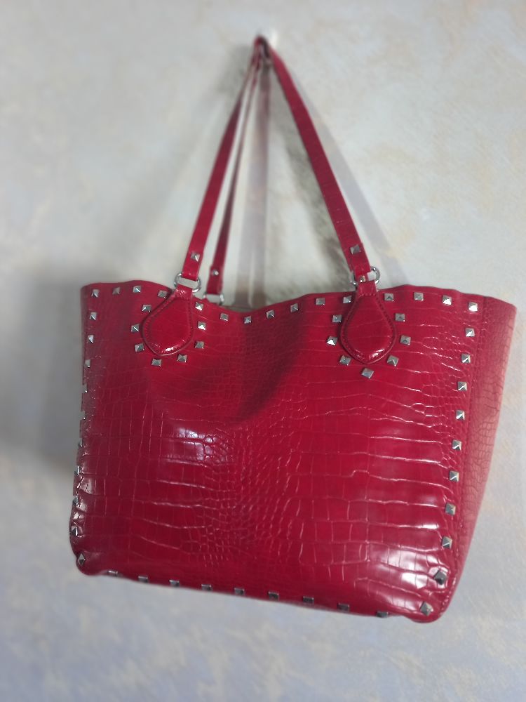 Sac à main shopper Zara avec pochette rouge très chic 