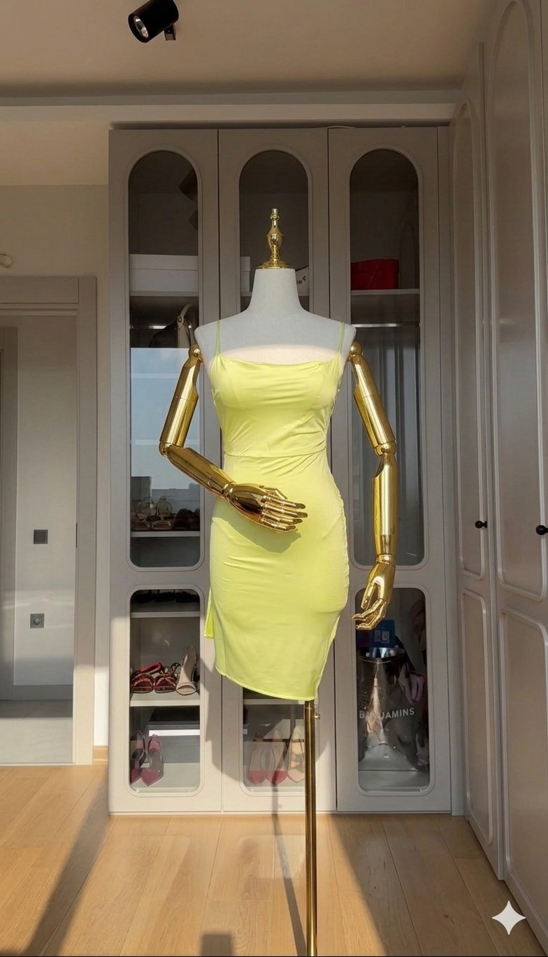 Robe jaune citron
