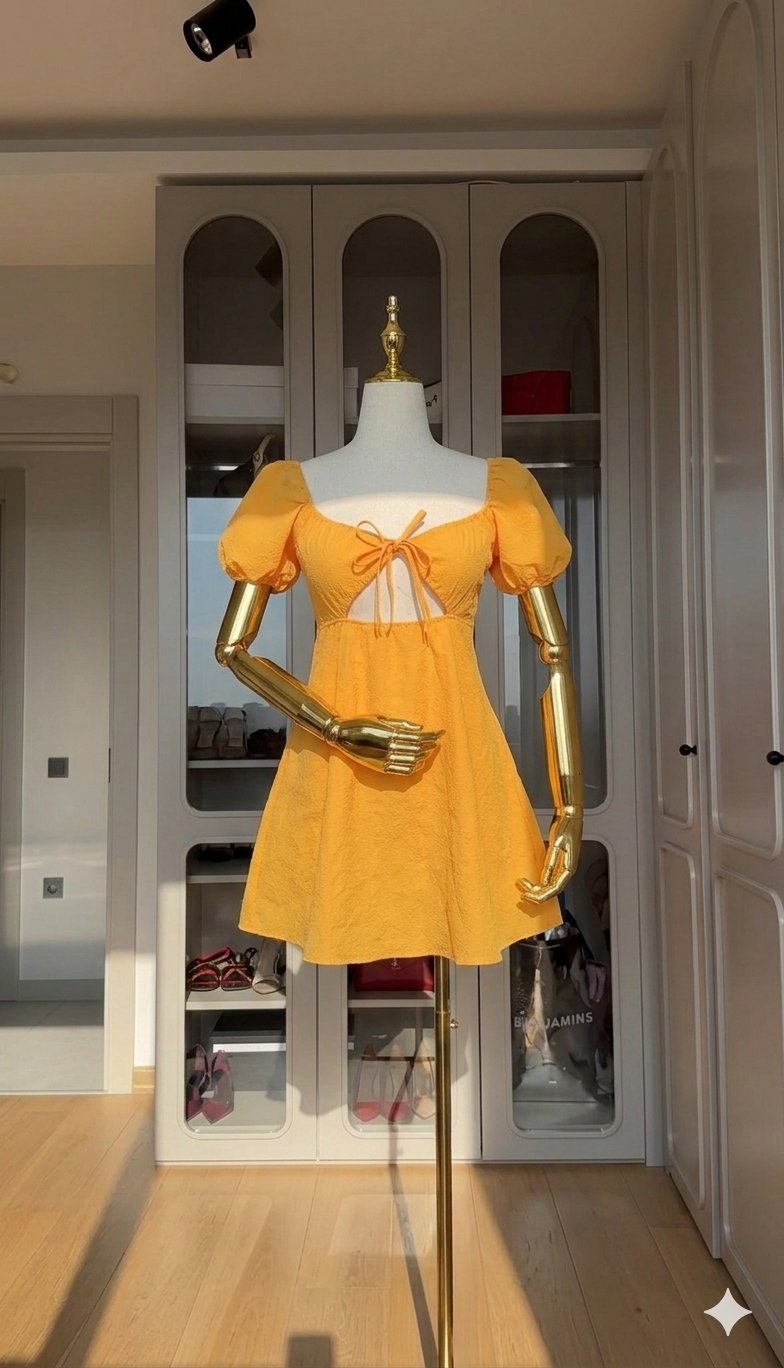 Robe d'été jaune