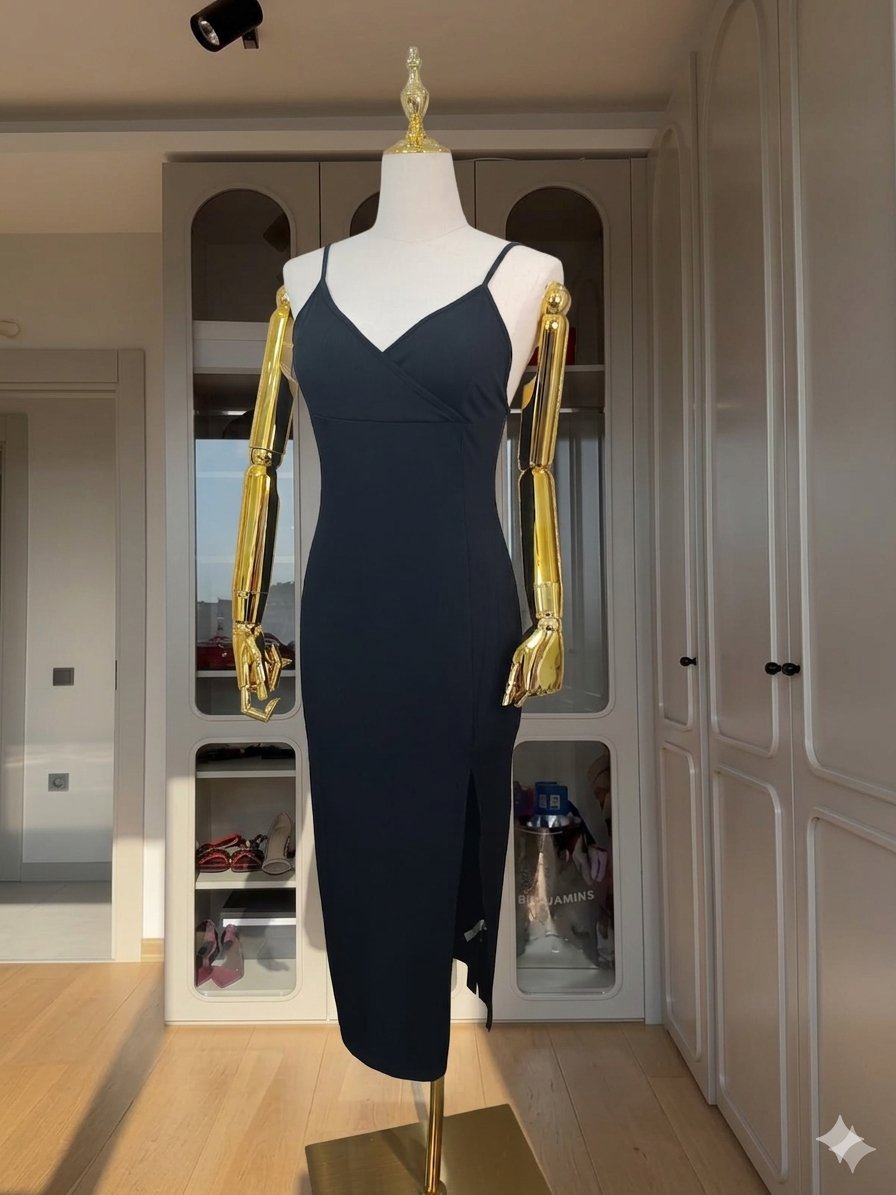 Robe noir moulante