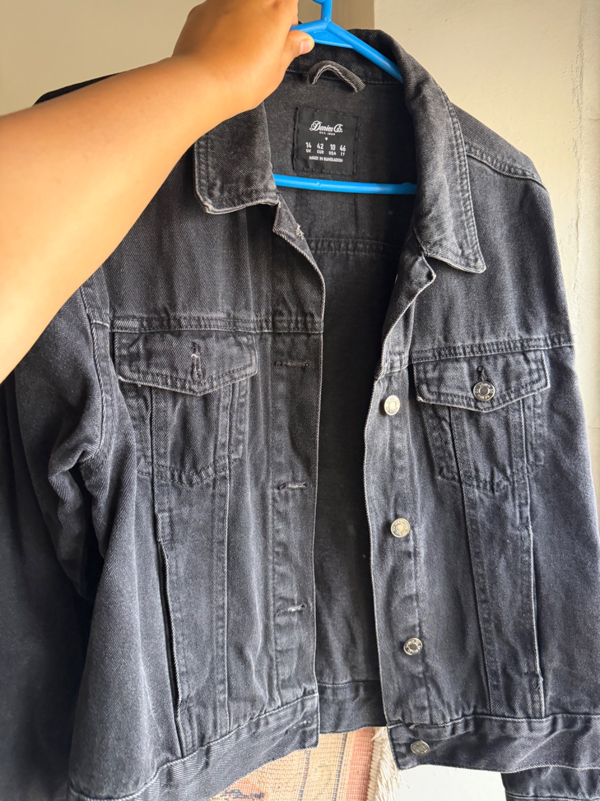 Veste jean noir