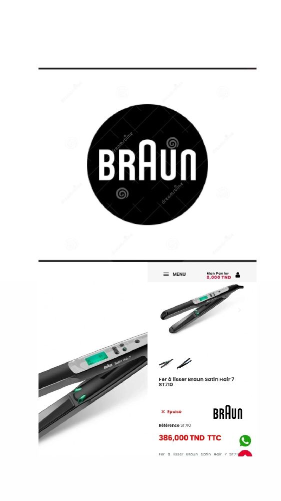 Fer à lisser Braun Satin Hair 7 ST710