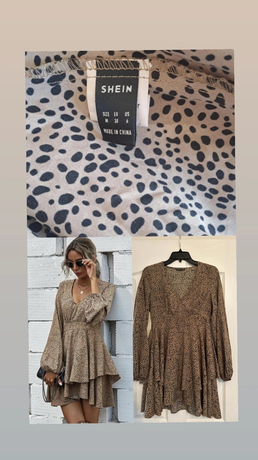 Robe mini à manches longues SHEIN pour femme