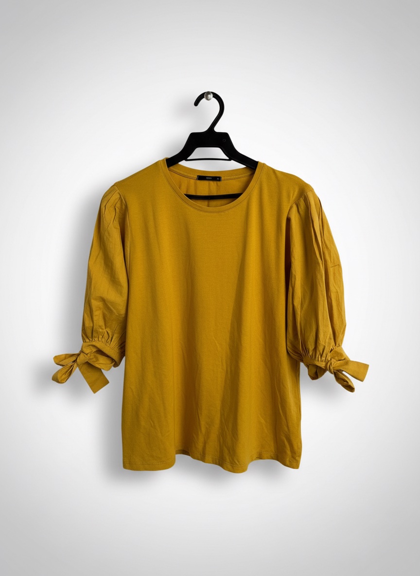 Pull en jaune mautarde 