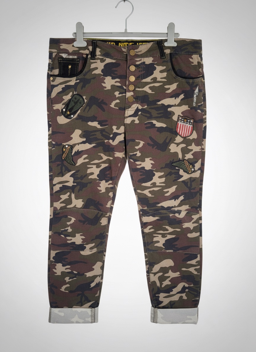 Djean militaire avec design imprimé (unisexe) 