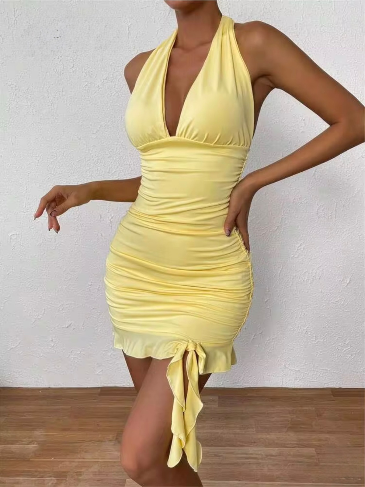 Robe jaune courte 