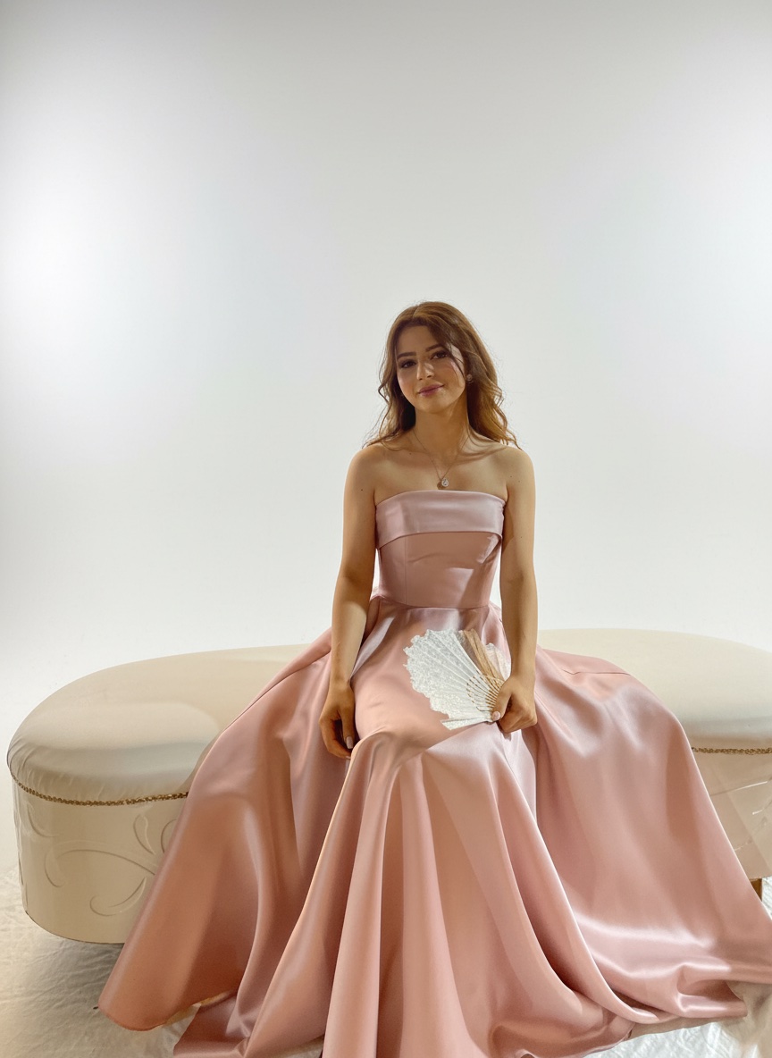 Robe satin coupe chanel
