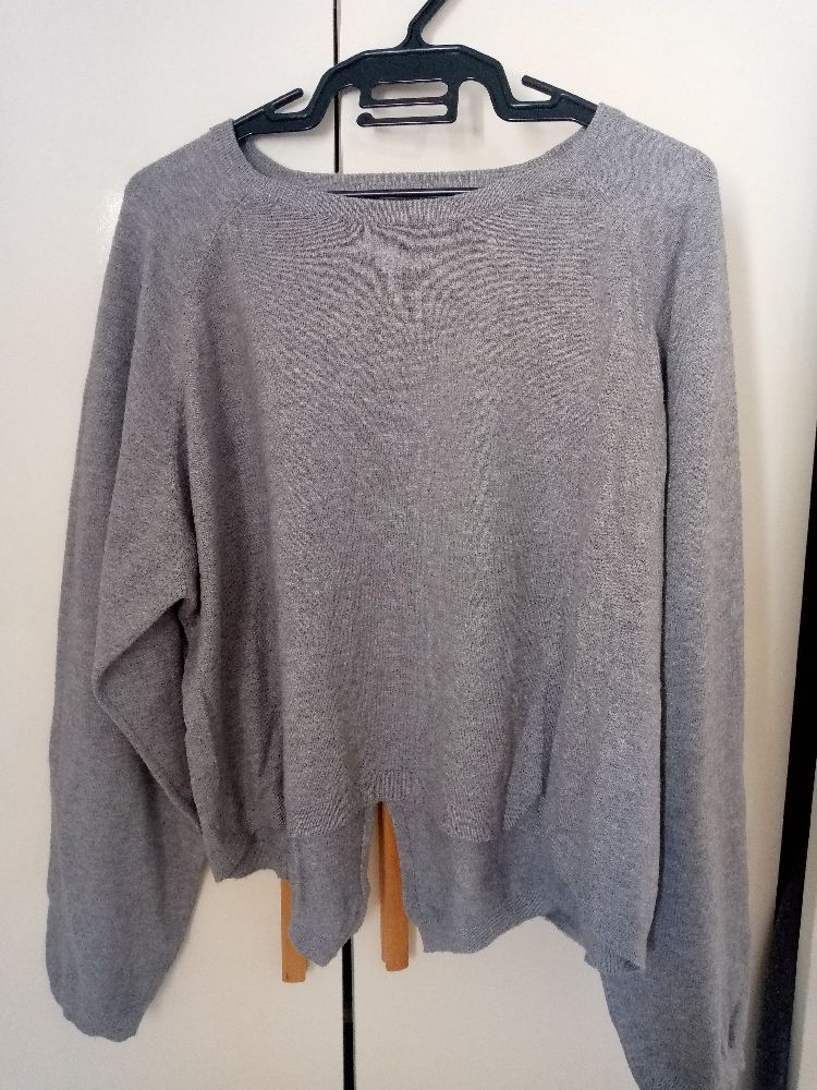 Pull gris oversize 
