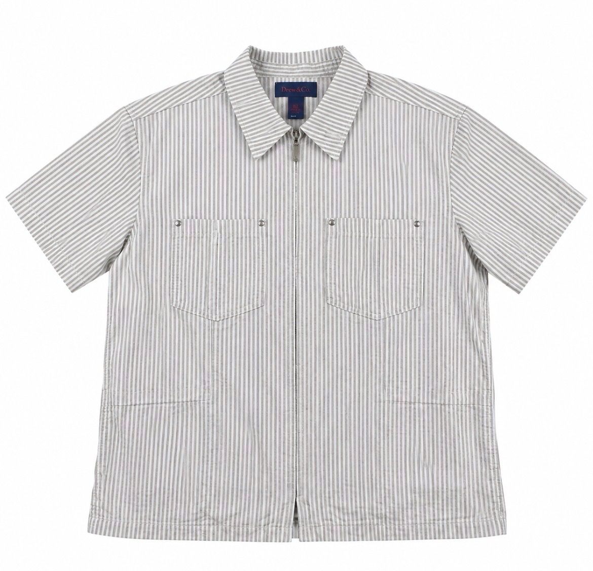 Chemise oversize rayée à manches courtes – XL