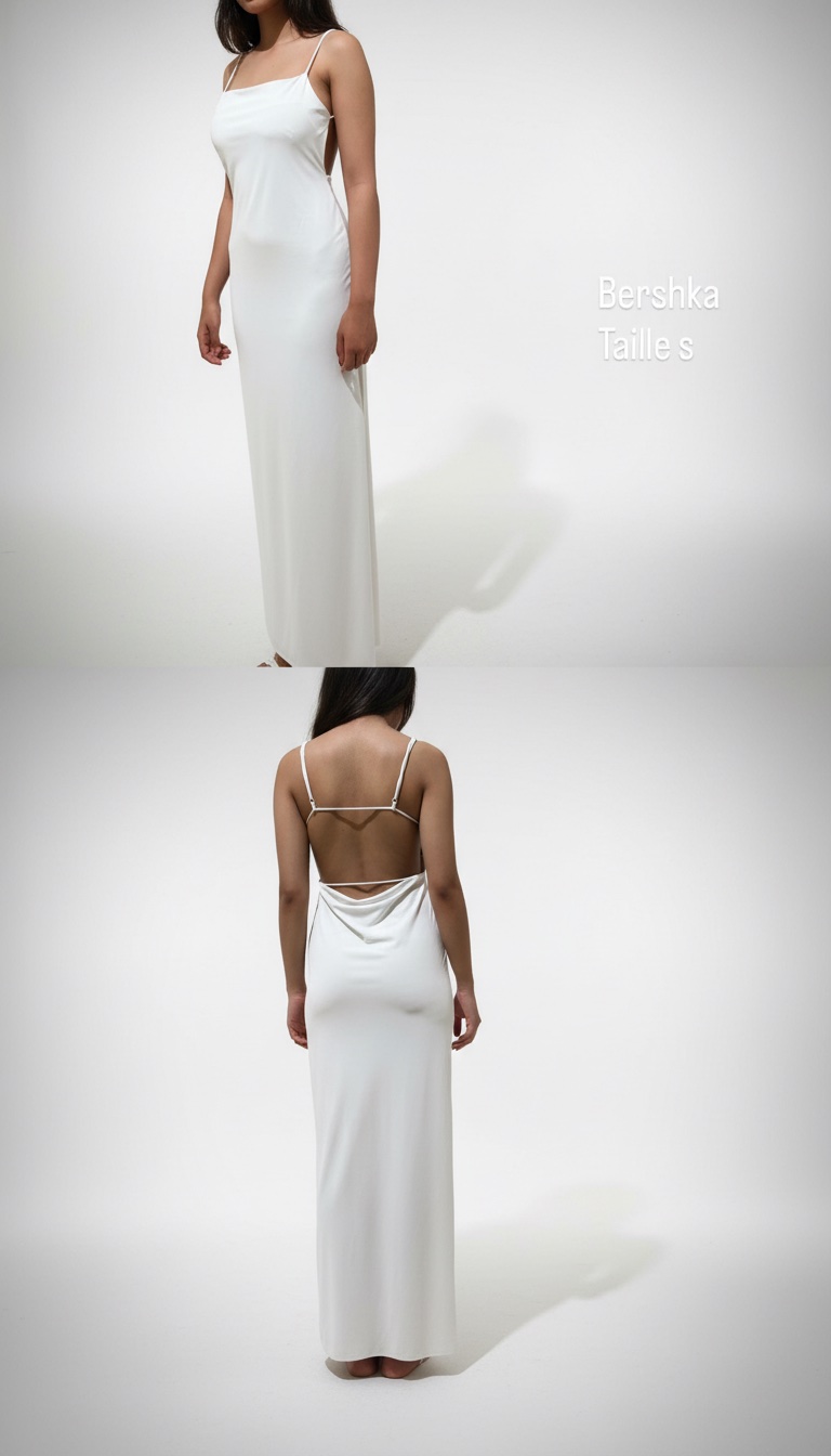 White backless dress