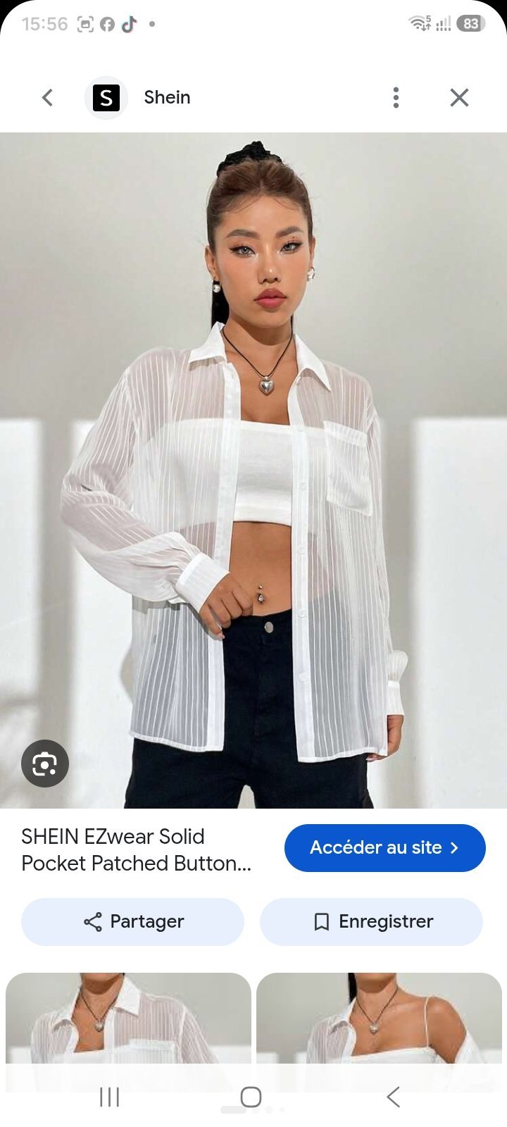 Chemise femme Shein tlabes s