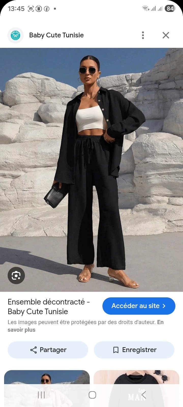 Ensemble noir neuf jamais porte