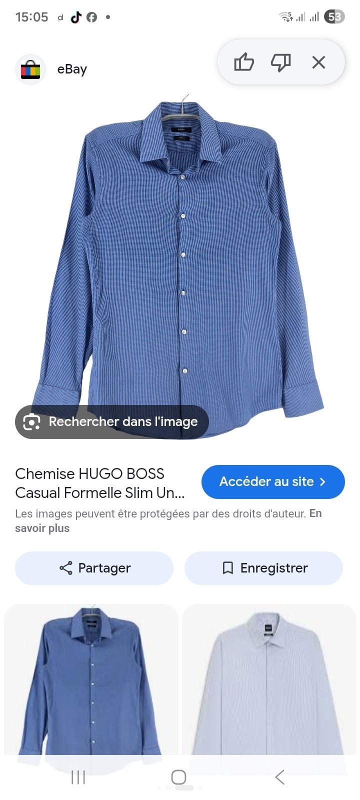 Chemise pour homme neuf jamais porté boss tlabes m et l
