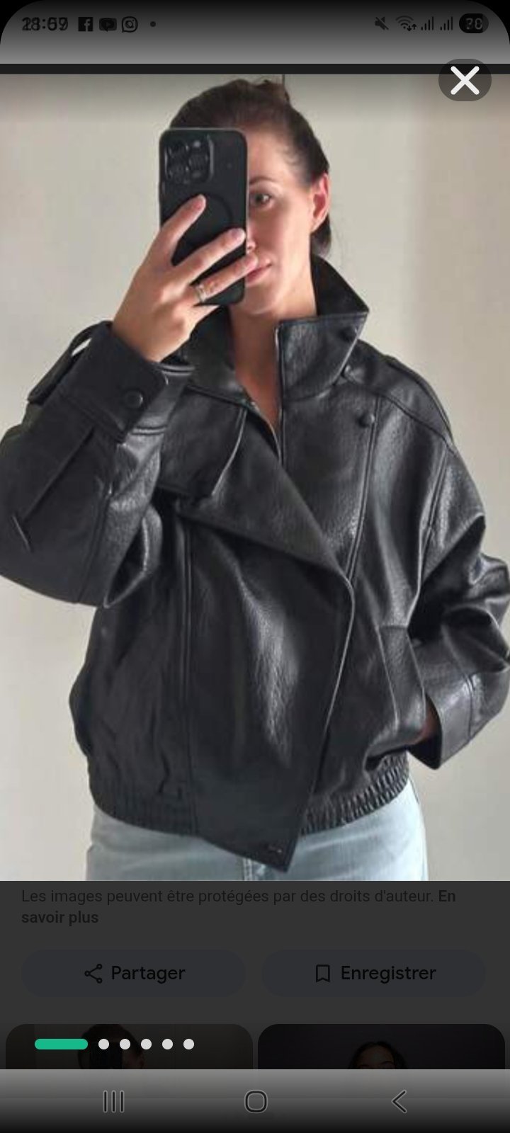 Veste cuir neuf jamais porté tlabes m 