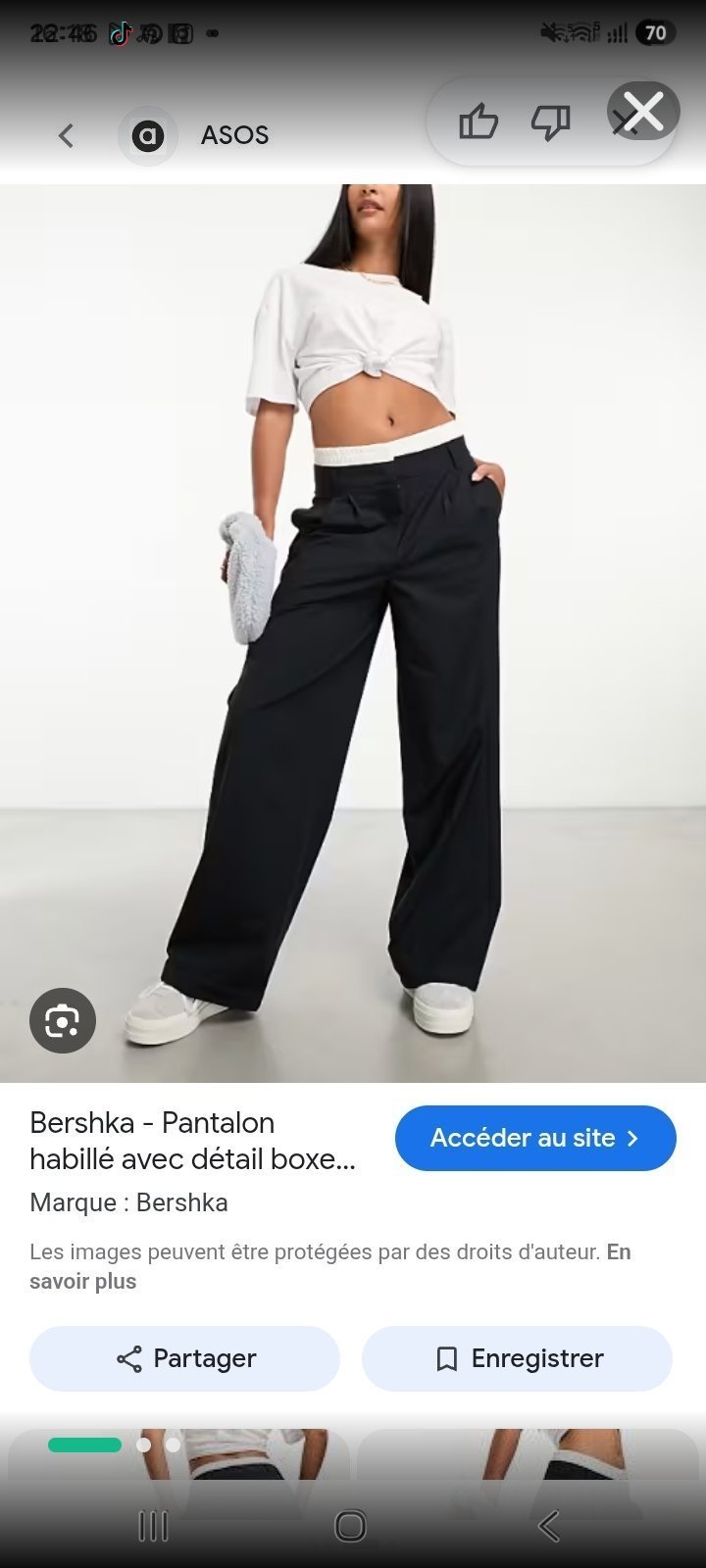 Pantalon femme large taille m neuf