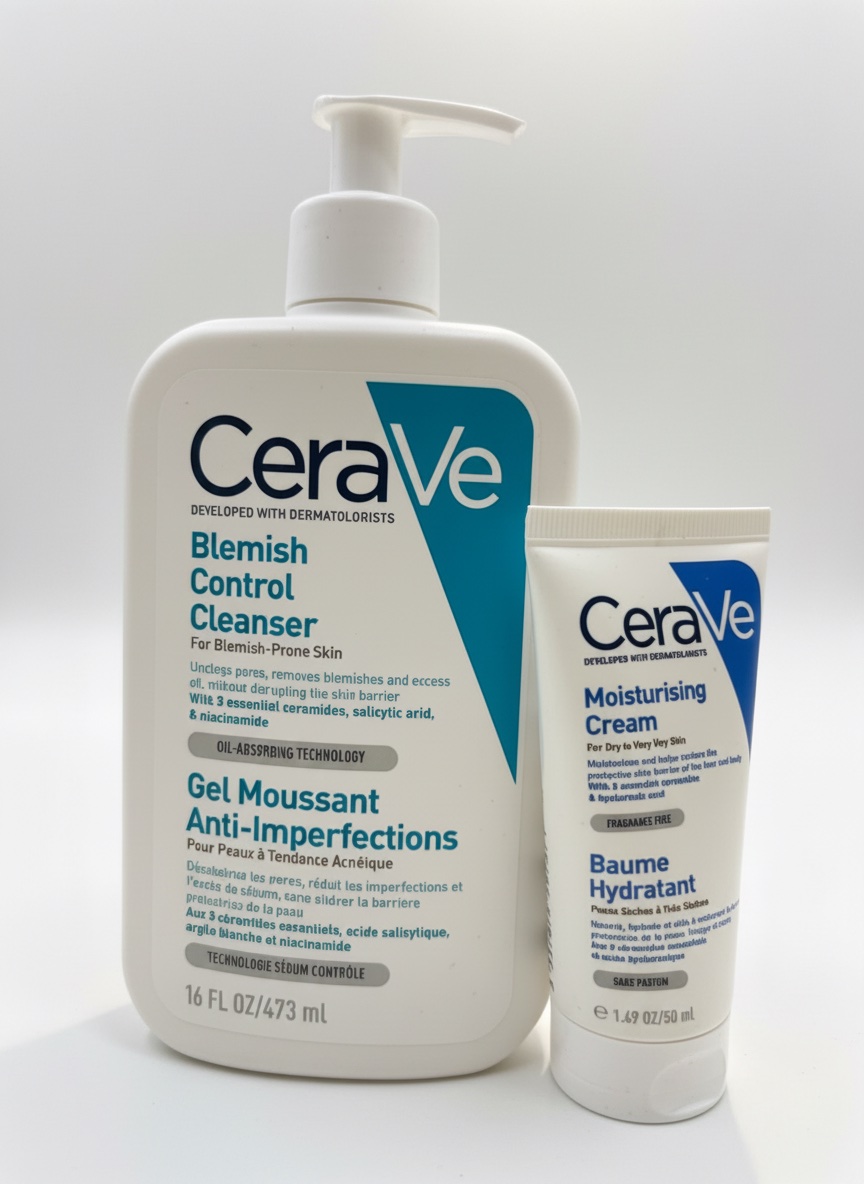 CeraVe Blemish Control Cleanser /CeraVe baume hydratant