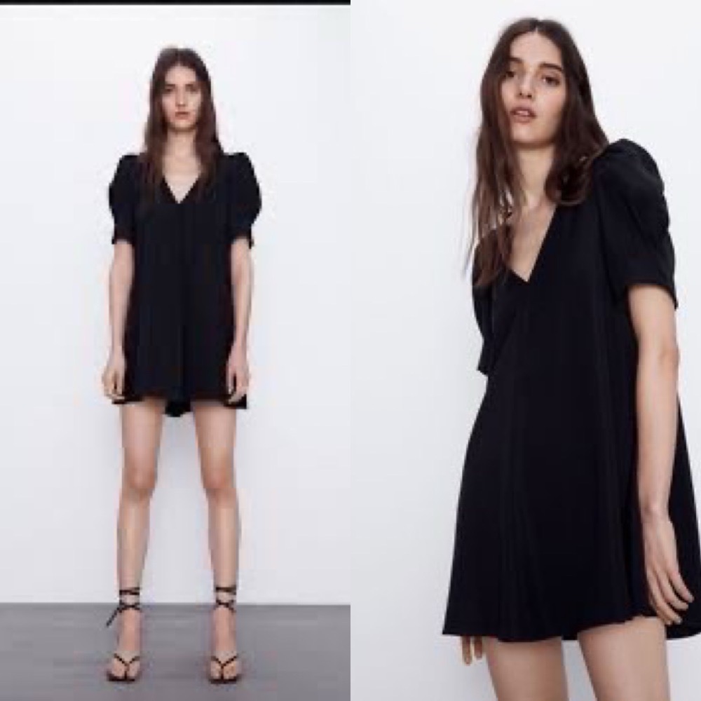 Robe avec manches bouffantes