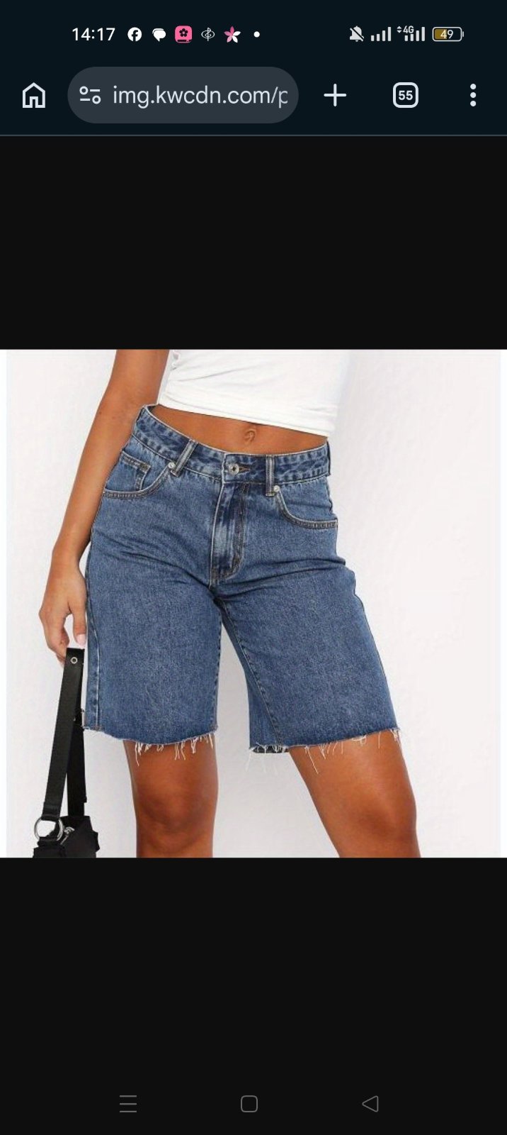 Short jean longline 