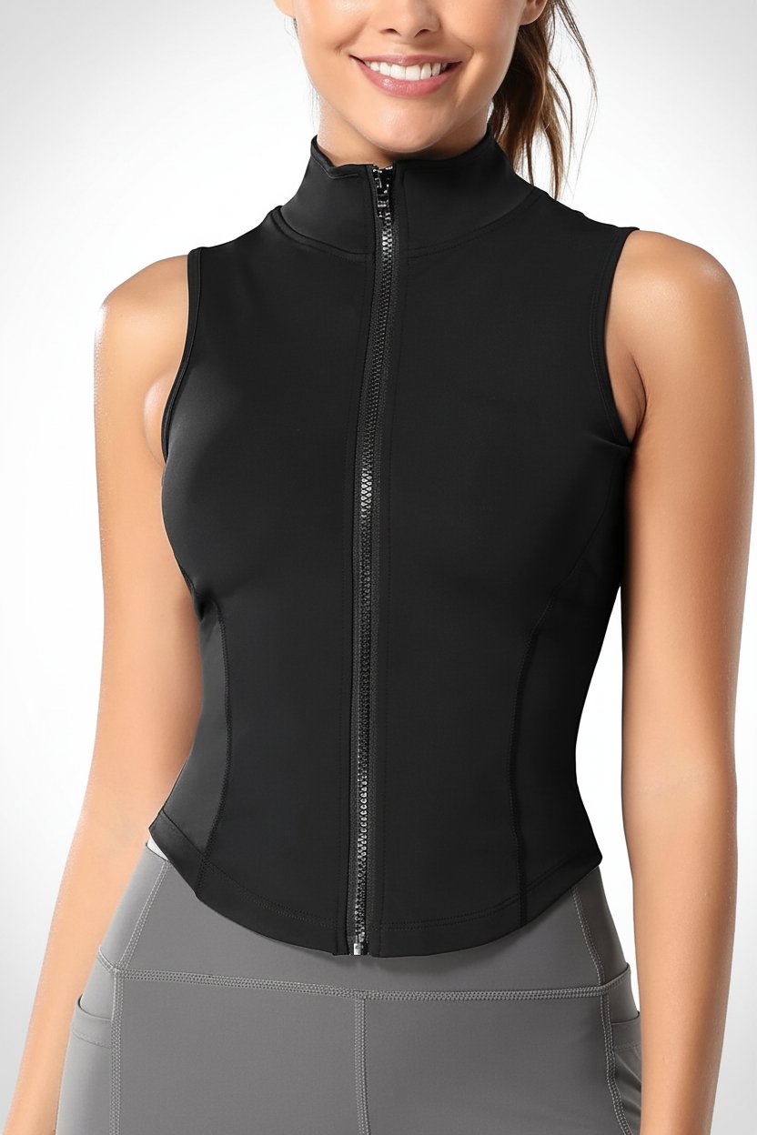 Sleeveless gym jacket