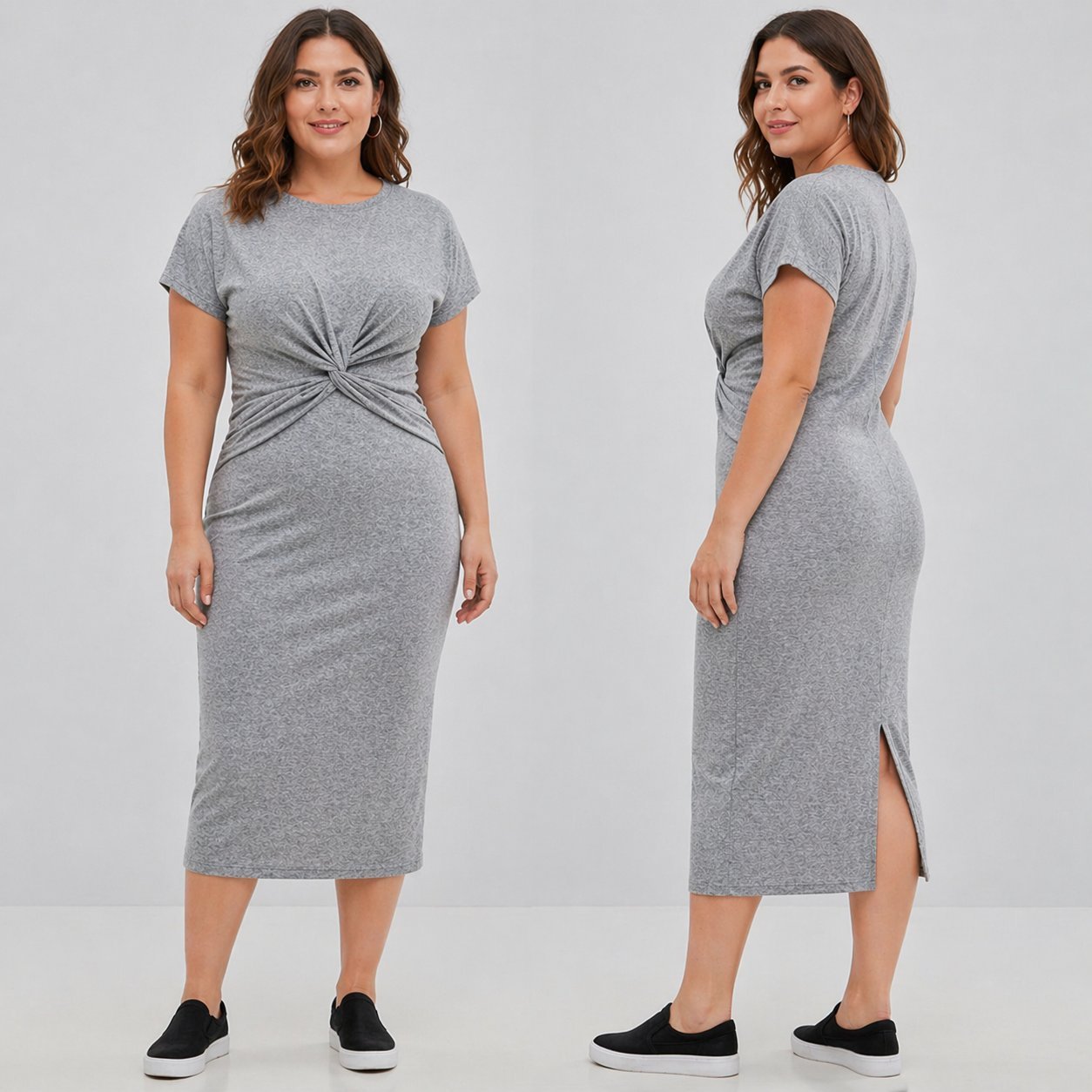 Robe t-shirt mi-longue 🩶