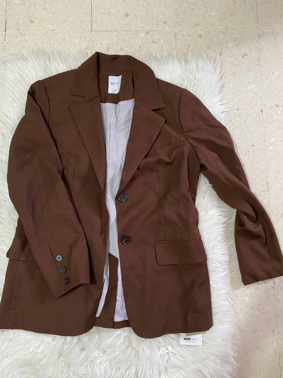 Set blazer et pantalon marron 