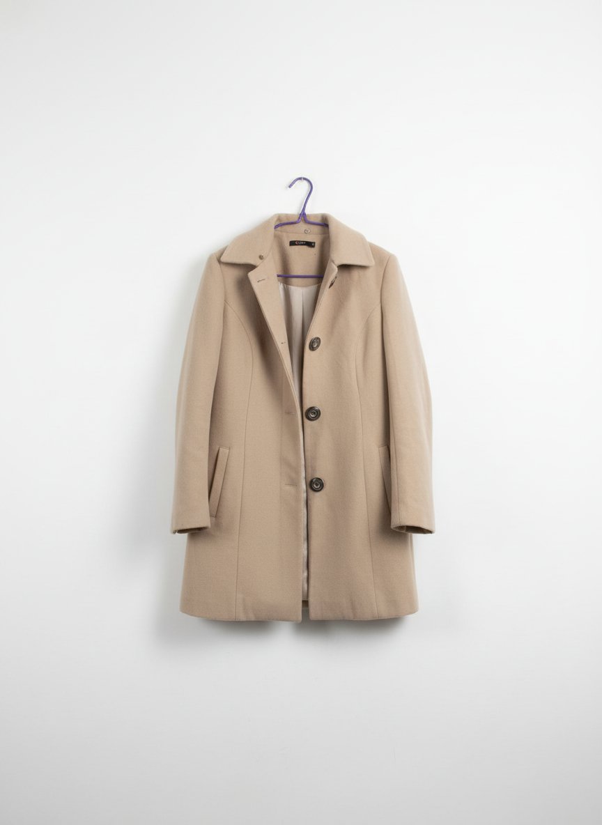 Manteau chic beige - Coupe classique