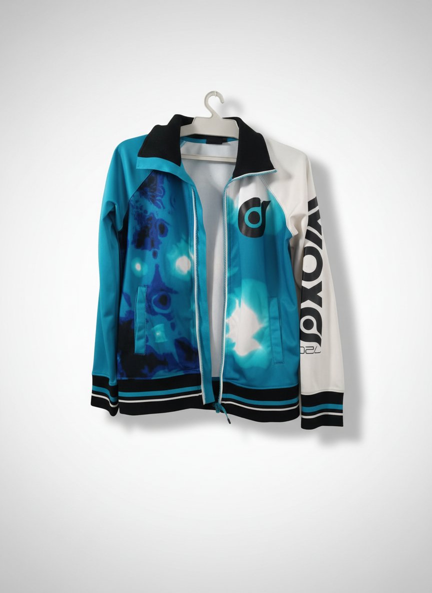 Veste sport femme bleu et blanc style 