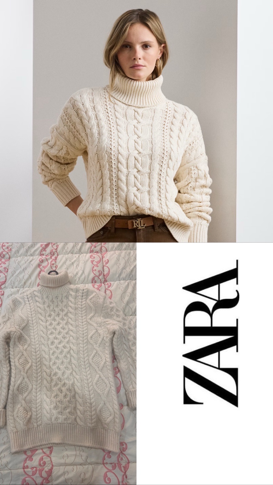 Pullover ZARA blanc taille L