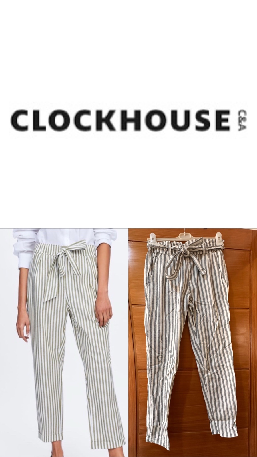 Pantalon coupe carotte taille S Clockhouse