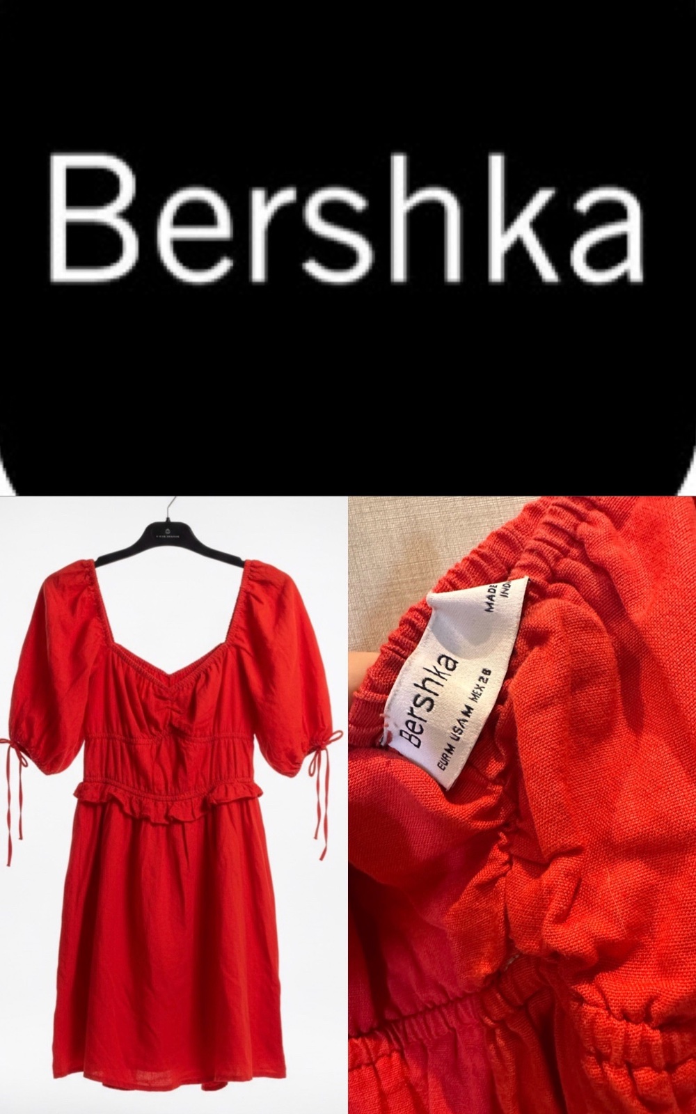 Robe rouge Bershka taille M