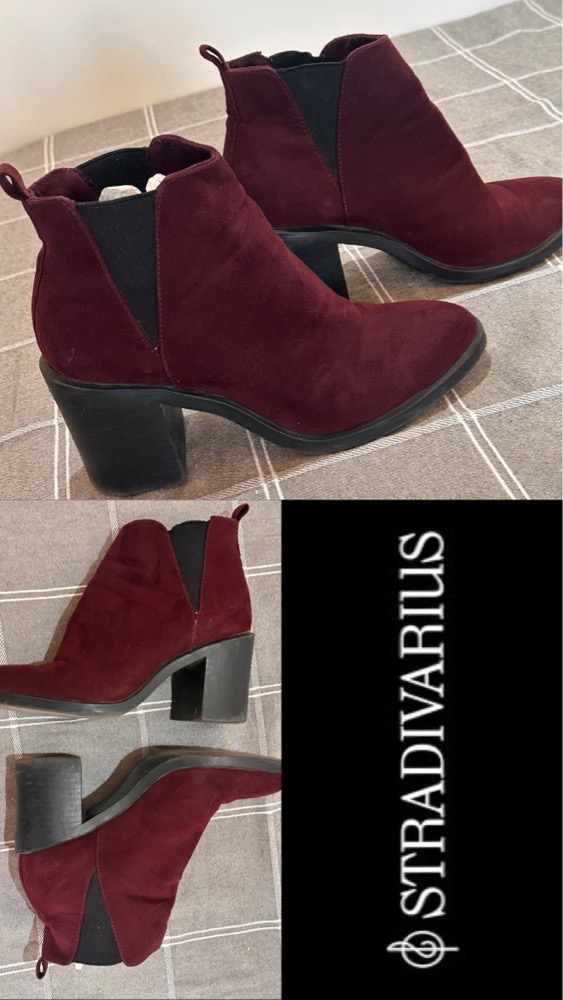 Des bottines à talons Stradivarius en daim pointure 36