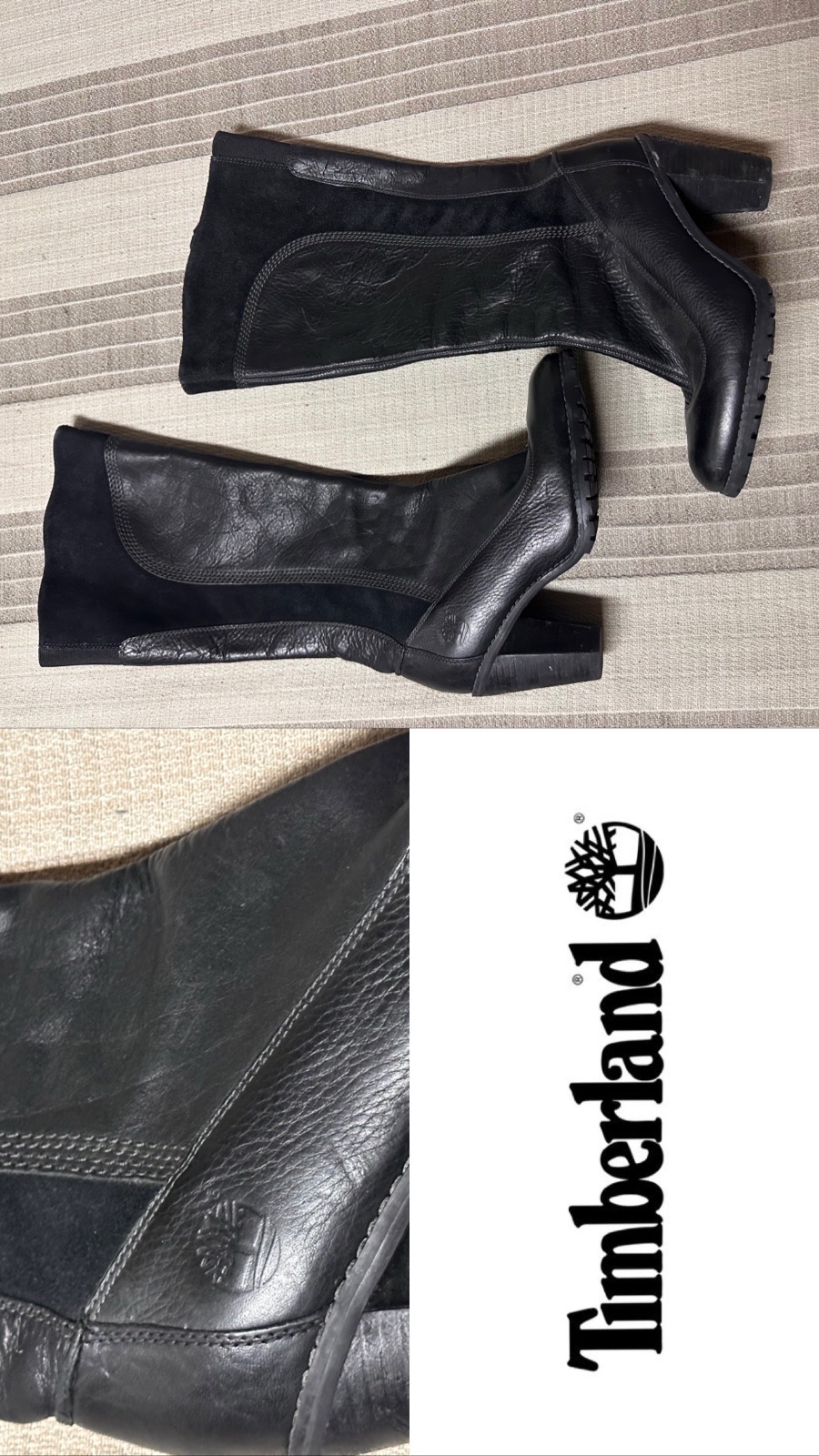 Des bottes Timberland bimatière en cuir et daim pointure 39,5