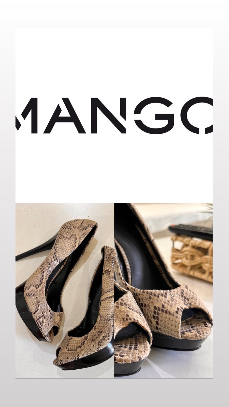 Escarpin Python Mango pointure 39