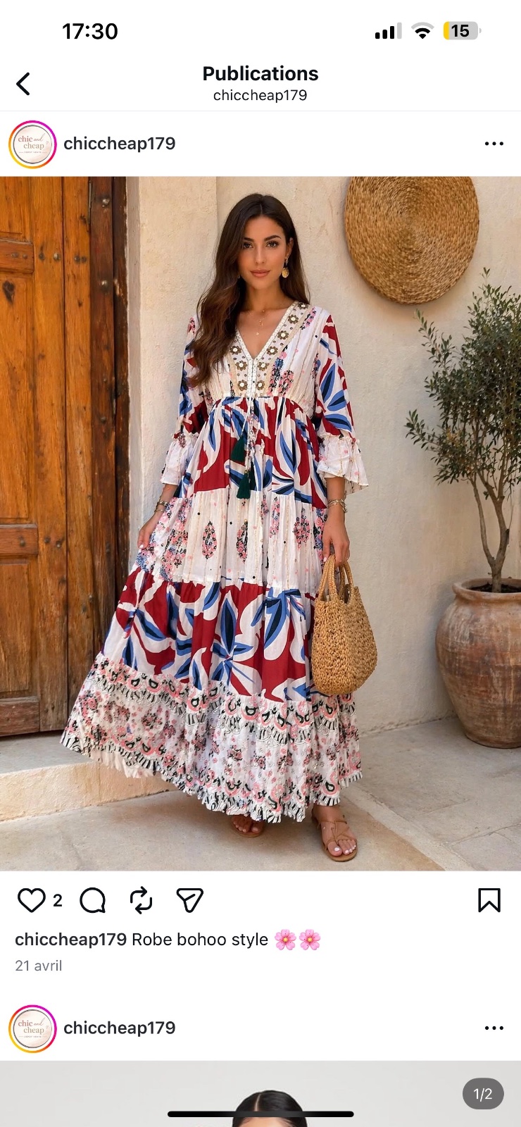 Une tres belle robe style bohoo 🌸🌸