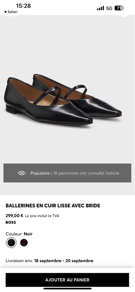 Ballerine Hugo boss cuir authentic