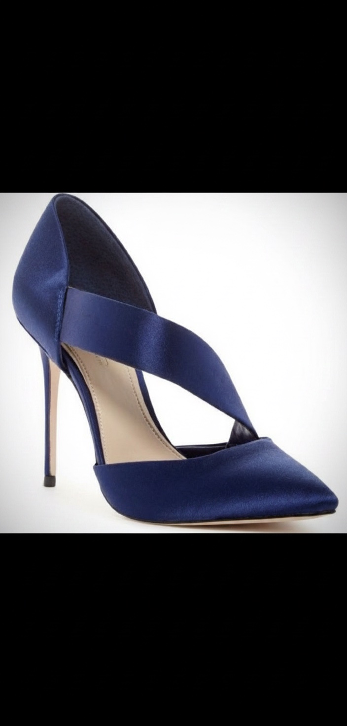 Escarpins satinees bleu 
