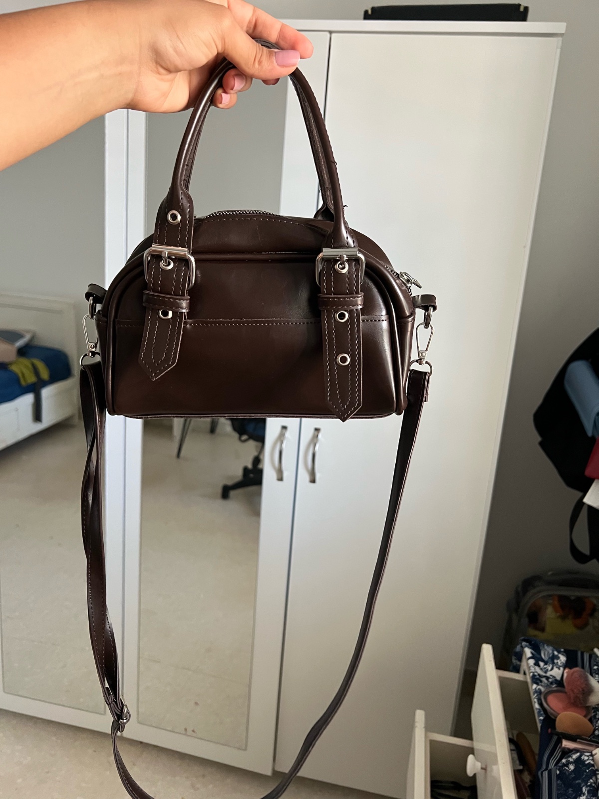 Petit sac a bandoullière marron