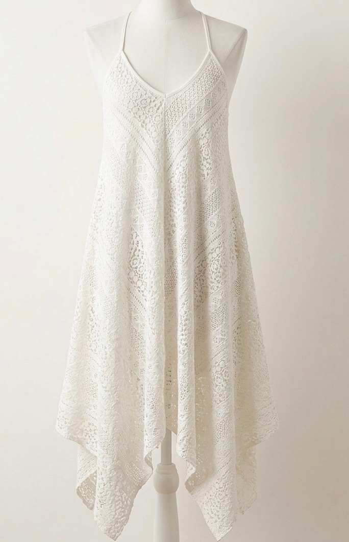 Robe plage  blanc  